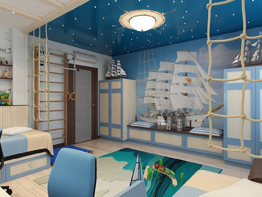 Квартиры в морском стиле? [креатив на 100%] +110 фото?