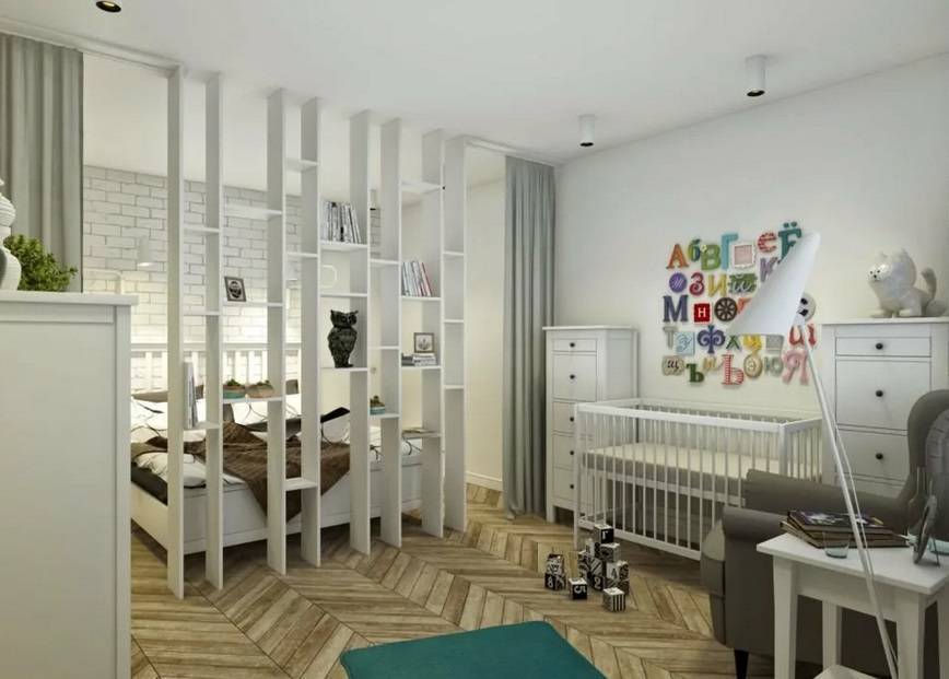 Как выделить зону для ребенка в однокомнатной квартире?
