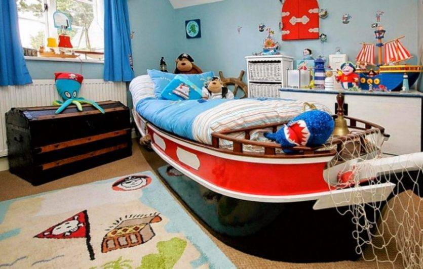 Дизайн детской комнаты для мальчика в морском стиле: размеры 10 и 12 кв. м